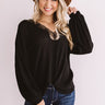 Kisses By Midnight Waffle Knit Top In Black Image - 1