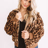 Covered In Cozy Plush Leopard Jacket In Brown Image - 1