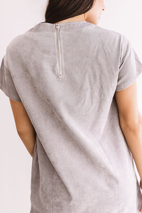 Thankful And Grateful Shift Dress In Grey Image - 5