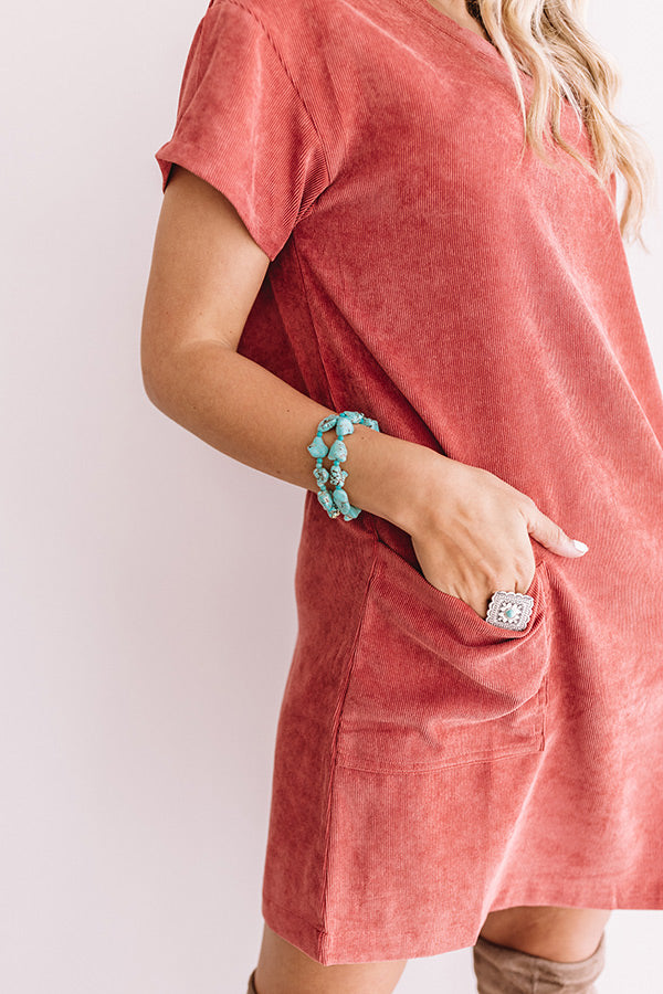 Thankful And Grateful Shift Dress In Red Image - 4