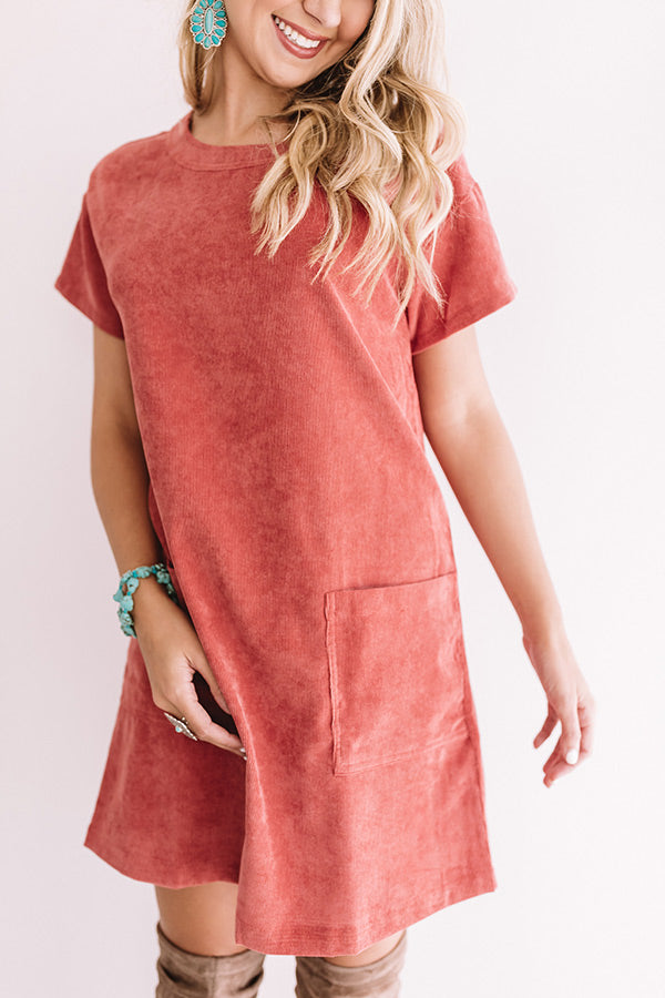 Thankful And Grateful Shift Dress In Red Image - 5