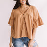 Hold Me Tight Babydoll Top In Iced Mocha Image - 1