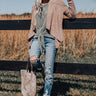 Chills In Chicago Faux Suede Jacket In Taupe Image - 1