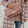 Delicate Details Faux Leather Clutch In Blush Image - 1