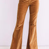 Show Me Off High Waist Flares In Camel Image - 1