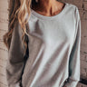 Cozy Content Sweatshirt Tunic In Grey Image - 1
