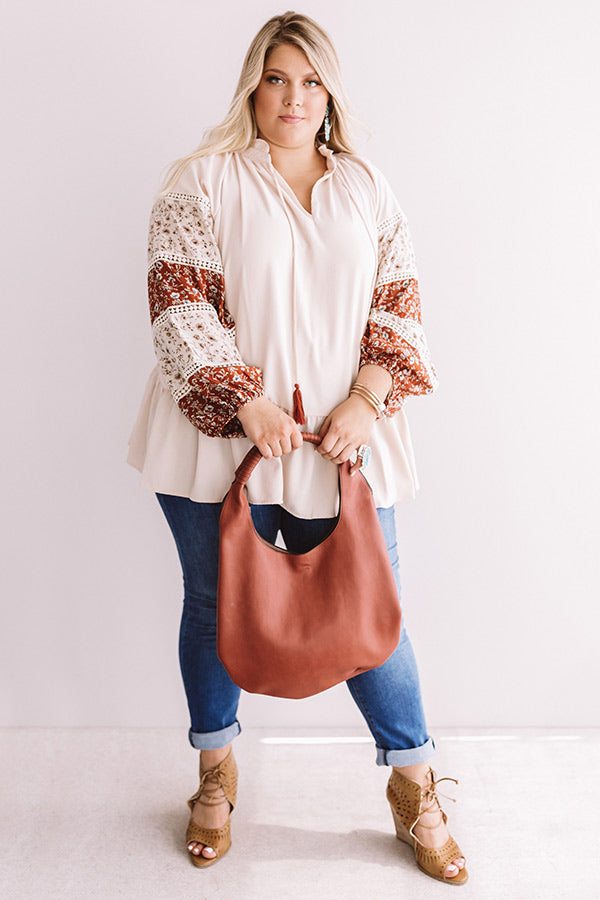 Downtown Daydreams Shift Top In Champagne   Curves Image - 1