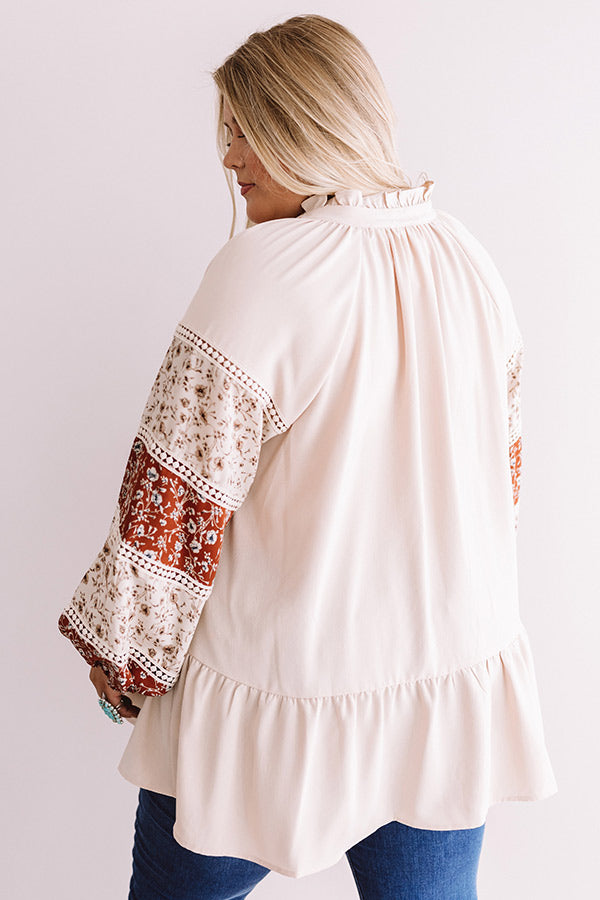 Downtown Daydreams Shift Top In Champagne   Curves Image - 3