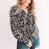 Leave Her Wild Button Up Top In Black Image - 1
