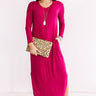 Fall Fashion Forward T-shirt Midi in Dark Rose Image - 1