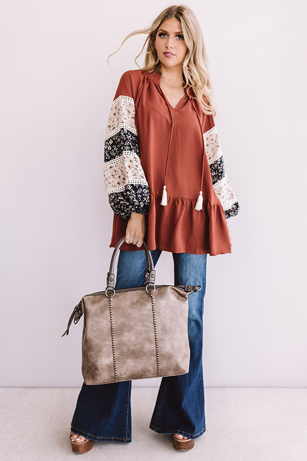 Downtown Daydreams Shift Top In Aurora Red Image - 2