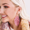 Suite Dreams Snake Print Earrings In Sangria Image - 1