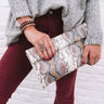 Cue The Casual Snake Print Clutch Image - 1