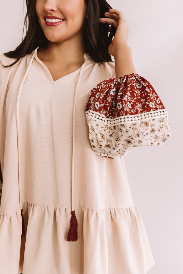 Downtown Daydreams Shift Top In Champagne Image - 3