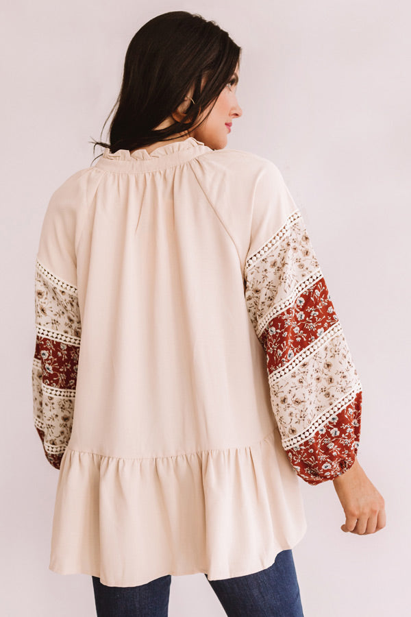 Downtown Daydreams Shift Top In Champagne Image - 5