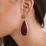 Chardonnay And Chic Faux Leather Earrings in Merlot Image - 1
