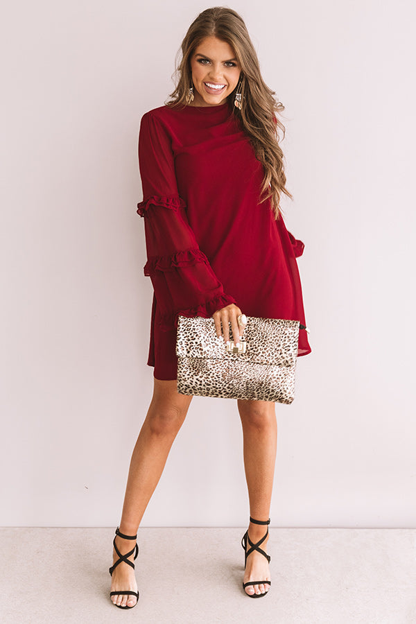 Nights At The Vineyard Shift Dress In Merlot Image - 1