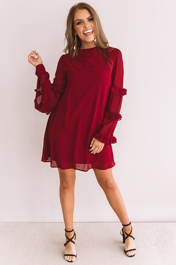 Nights At The Vineyard Shift Dress In Merlot Image - 2