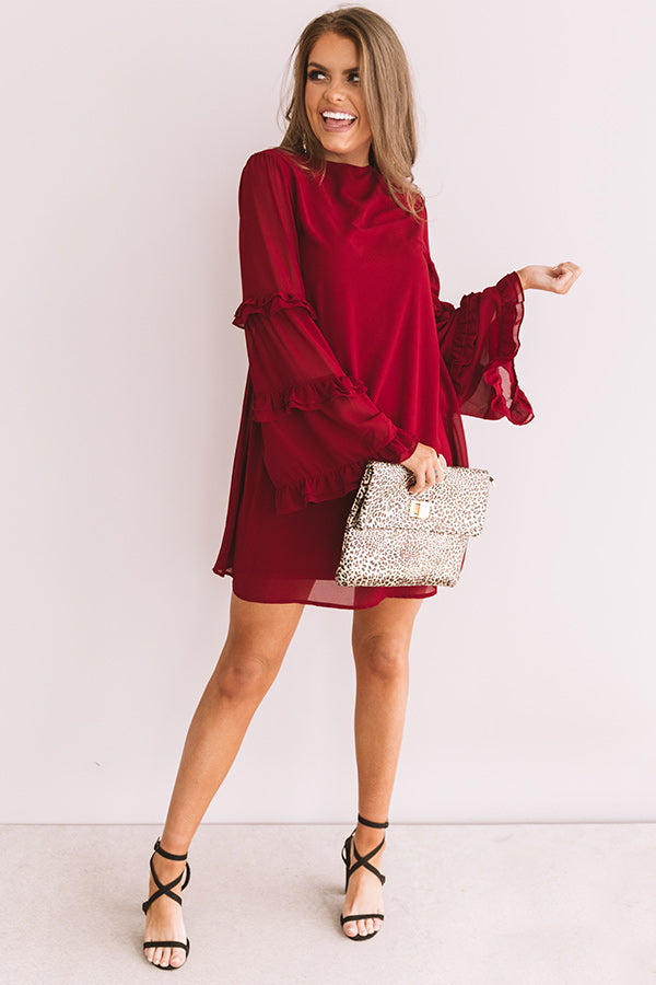 Nights At The Vineyard Shift Dress In Merlot Image - 4