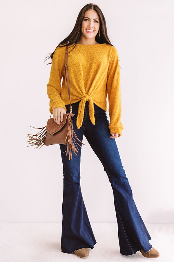 Playing Knit Cool Top In Golden Honey Image - 2