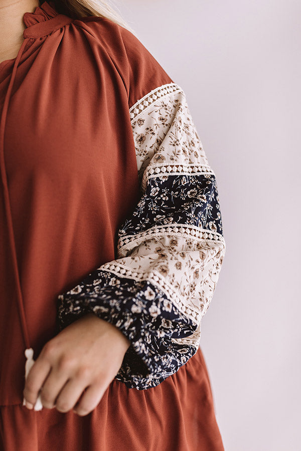 Downtown Daydreams Shift Top In Aurora Red   Curves Image - 2