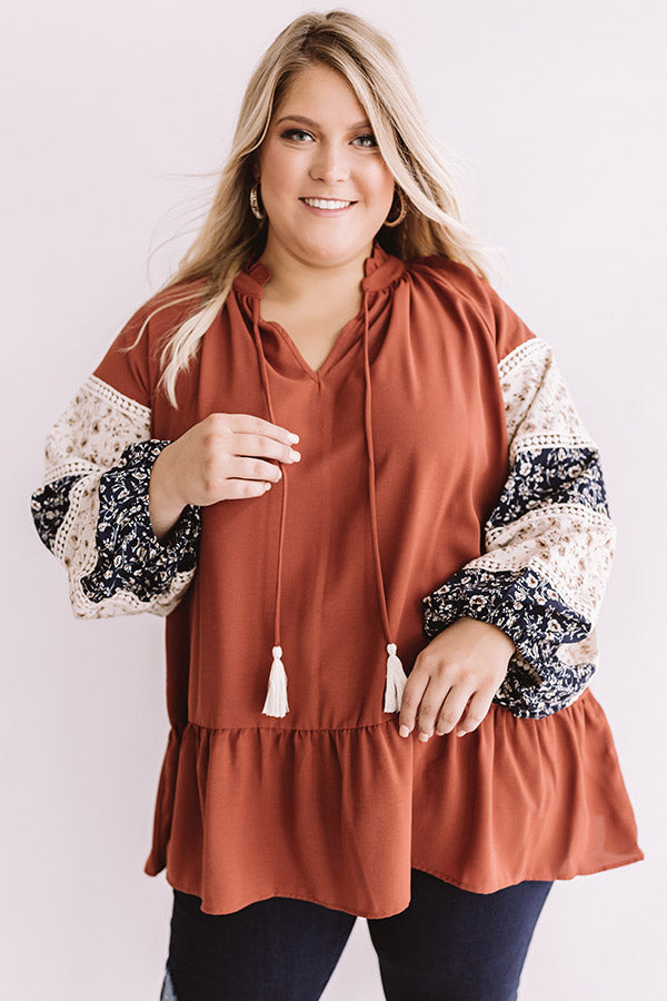 Downtown Daydreams Shift Top In Aurora Red   Curves Image - 1