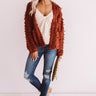 Leave Knit To Me Cardigan In Rust Image - 1