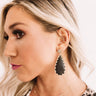 Chardonnay And Chic Faux Leather Earrings in Black Image - 1