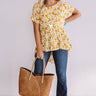 All My Love Floral Shift Top in Mustard Image - 1