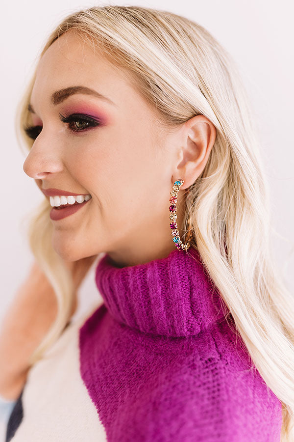 Feeling Free Hoop Earrings In Multi Image - 1