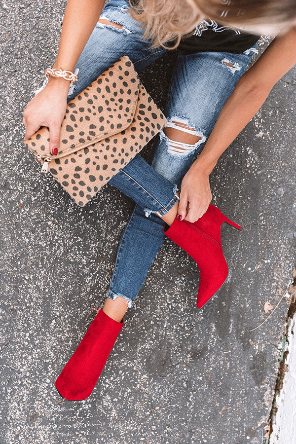 The Hadid Faux Suede Bootie Image - 1