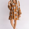 Chiffon On My Mind Floral Tunic Dress in Chocolate Image - 1