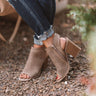 The Jillian Peep Toe Bootie In Taupe Image - 1