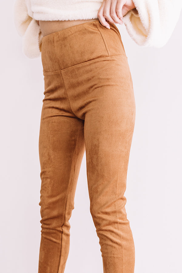The Shepard Faux Suede Legging In Camel • Impressions Online Boutique
