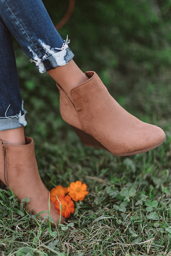 The Macon Faux Suede Bootie In Iced Mocha Image - 2
