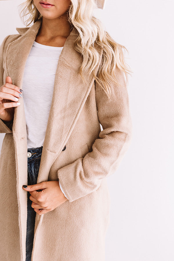 Fall Fashion Forward Coat In Taupe Image - 3