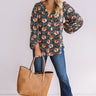 Pretty And Posh Floral Shift Top in Teal Image - 1