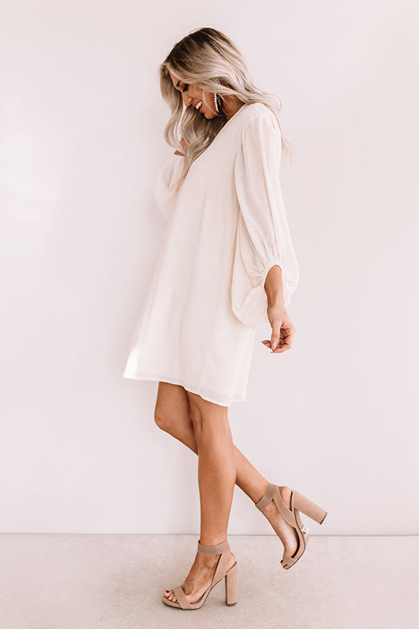 Date Night Out Shift Dress In Cream – Impressions Online Boutique