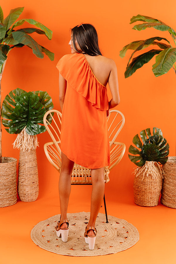 Spotted In The Stadium Shift Dress in Orange Image - 4