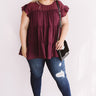 My Sweet Side Shift Top In Windsor Wine Curves Image - 1