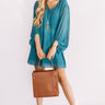 Date Night Out Shift Dress In Teal Image - 1
