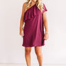 Spotted In The Stadium Shift Dress in Maroon Image - 1