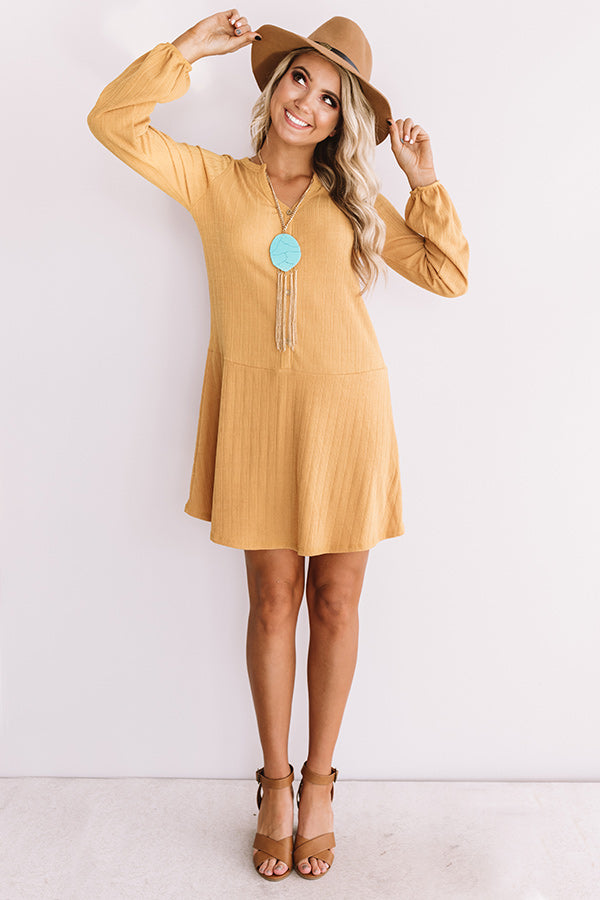 Pumpkin Spice And All Things Nice Shift Dress In Golden Honey Image - 4