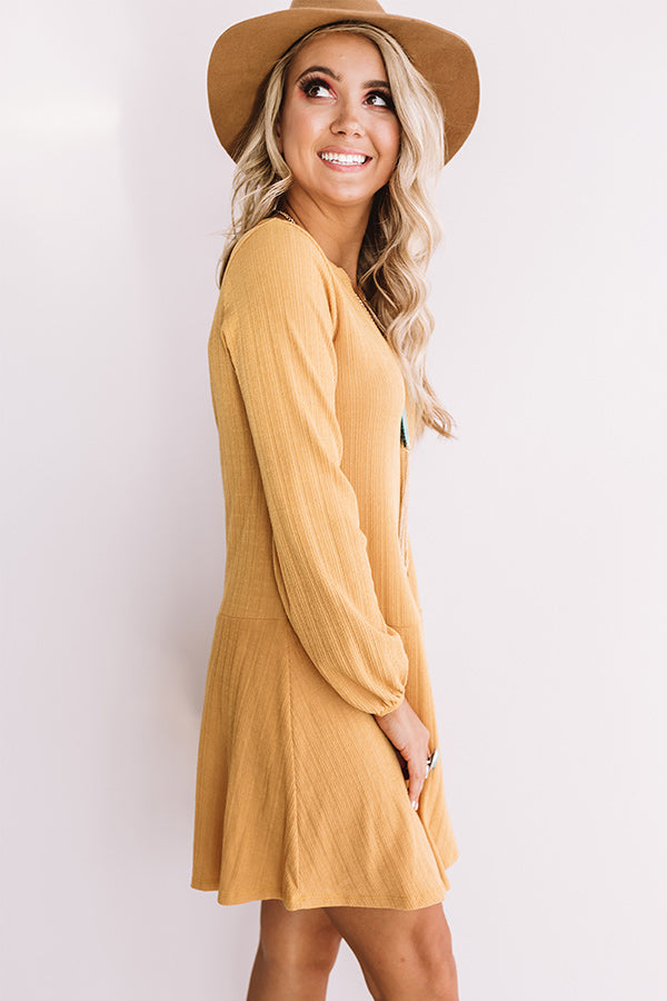 Pumpkin Spice And All Things Nice Shift Dress In Golden Honey Image - 3