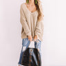 Eye Candy Tunic Sweater In Beige Image - 1