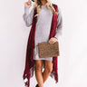 Fallin' For Autumn Fringe Vest In Windsor Wine Image - 1