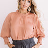 Better In Brooklyn Satin Shift Top In Rustic Rose Image - 1