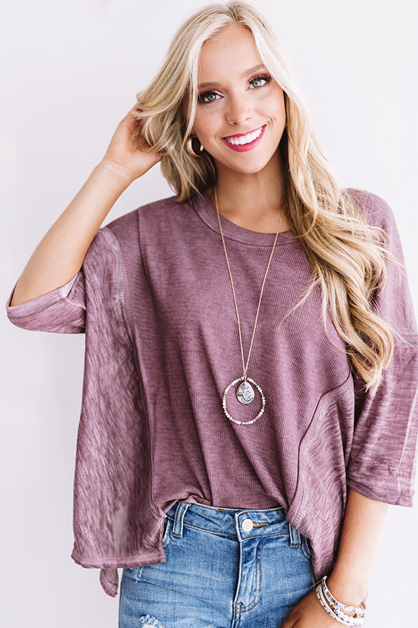 Cool And Collected Shift Top In Violet Image - 4
