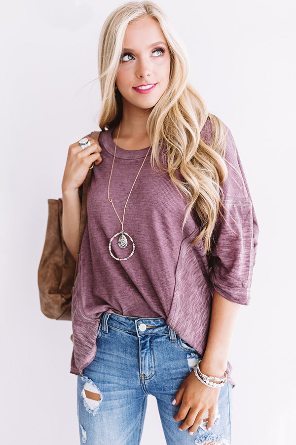 Cool And Collected Shift Top In Violet Image - 1