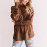 Latte Run Plush Shift Sweater In Brown Image - 1